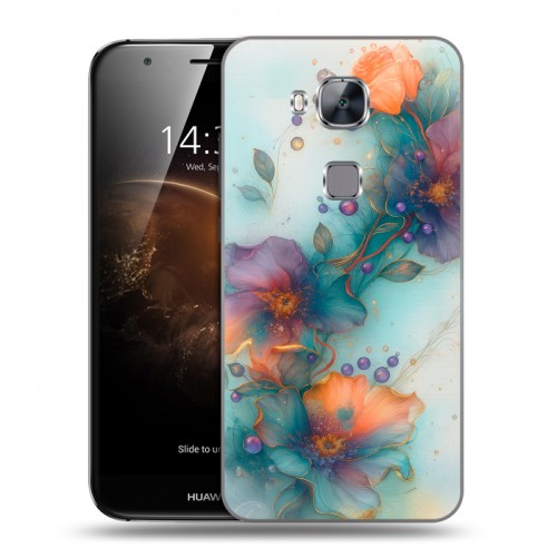 Дизайнерский пластиковый чехол для Huawei G8 Акварельные цветы