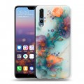Дизайнерский силиконовый с усиленными углами чехол для Huawei P20 Pro Акварельные цветы