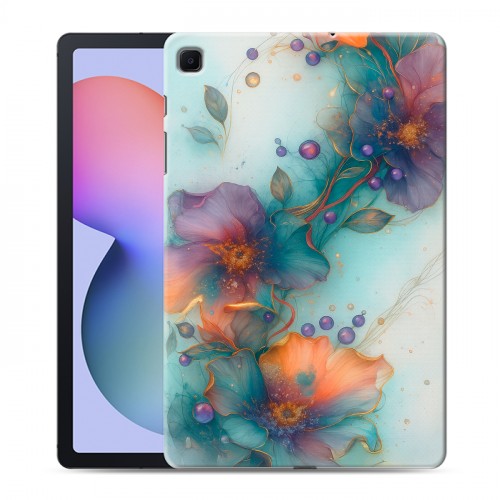 Дизайнерский силиконовый чехол для Samsung Galaxy Tab S6 Lite Акварельные цветы