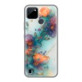 Дизайнерский силиконовый чехол для Realme C21Y Акварельные цветы