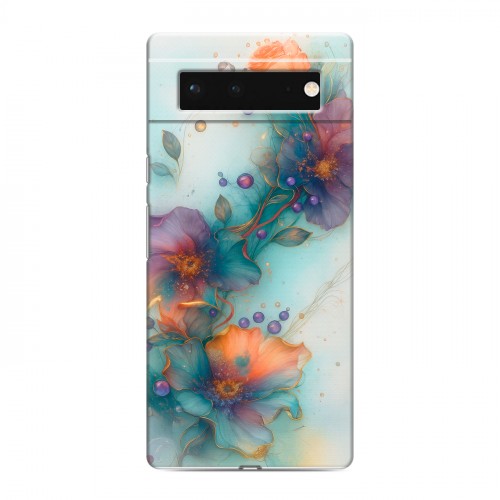 Дизайнерский силиконовый чехол для Google Pixel 6 Акварельные цветы