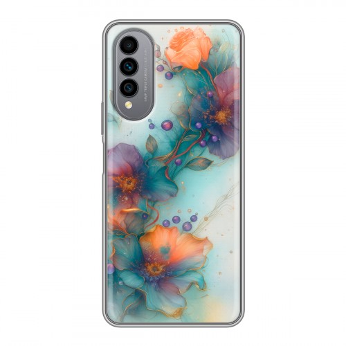 Дизайнерский силиконовый чехол для Wiko T50 Акварельные цветы