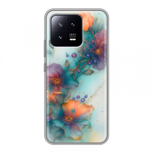 Дизайнерский силиконовый чехол для Xiaomi 13 Акварельные цветы
