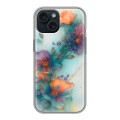 Дизайнерский силиконовый чехол для Iphone 15 Акварельные цветы