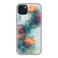 Дизайнерский силиконовый чехол для Iphone 15 Plus Акварельные цветы