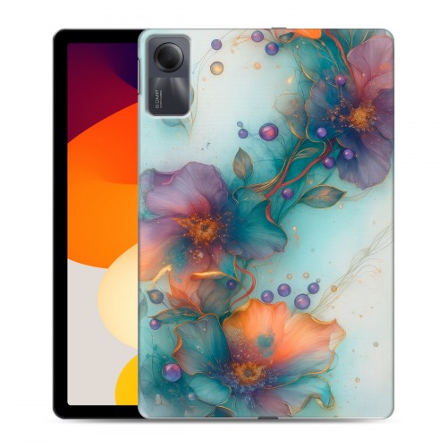 Дизайнерский силиконовый чехол для Xiaomi RedMi Pad SE Акварельные цветы