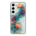 Дизайнерский силиконовый чехол для Samsung Galaxy S24 Акварельные цветы
