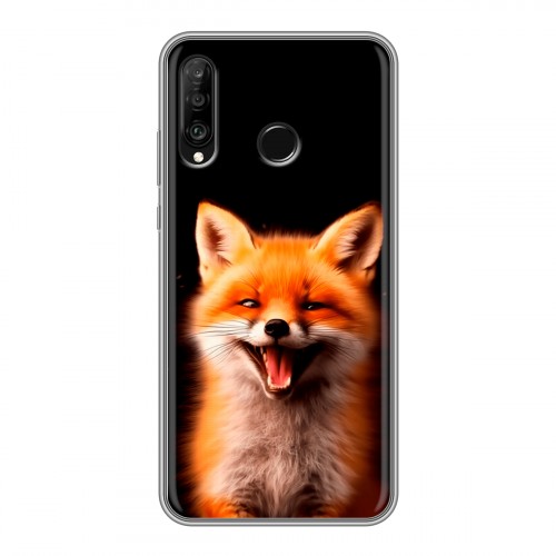 Дизайнерский силиконовый чехол для Huawei P30 Lite Лиса