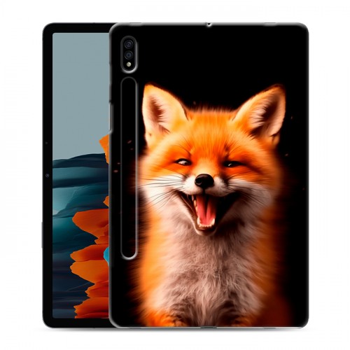 Дизайнерский силиконовый чехол для Samsung Galaxy Tab S7 Лиса