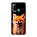 Дизайнерский силиконовый с усиленными углами чехол для Tecno Pouvoir 4 Лиса