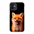 Дизайнерский силиконовый с усиленными углами чехол для Iphone 12 Mini Лиса