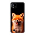 Дизайнерский силиконовый чехол для Realme C20 Лиса
