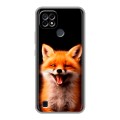Дизайнерский силиконовый чехол для Realme C21 Лиса