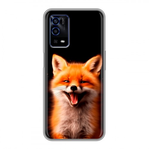 Дизайнерский силиконовый с усиленными углами чехол для OPPO A55 Лиса