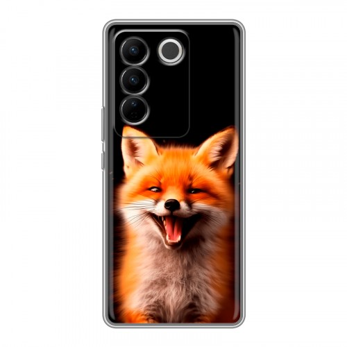 Дизайнерский силиконовый с усиленными углами чехол для Vivo V27 Лиса
