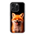 Дизайнерский силиконовый чехол для Iphone 15 Pro Лиса