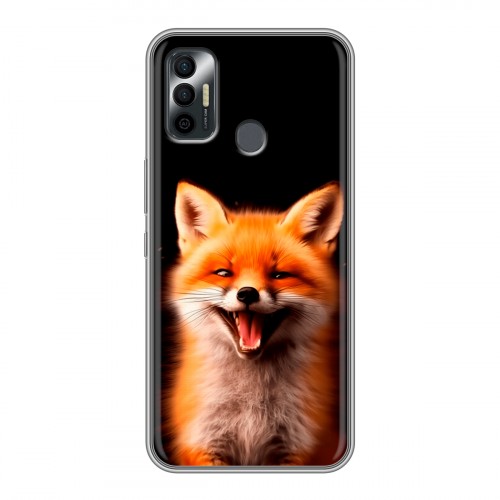 Дизайнерский силиконовый чехол для Tecno Spark 7 Лиса