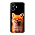 Дизайнерский силиконовый чехол для Iphone 16 Лиса