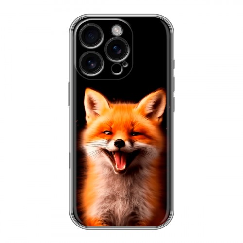 Дизайнерский силиконовый чехол для Iphone 16 Pro Лиса