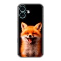 Дизайнерский силиконовый чехол для Iphone 16 Plus Лиса