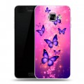 Дизайнерский пластиковый чехол для Samsung Galaxy C5 Бабочки