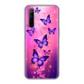 Дизайнерский силиконовый с усиленными углами чехол для Realme 6 Бабочки