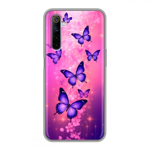 Дизайнерский силиконовый с усиленными углами чехол для Realme 6 Бабочки