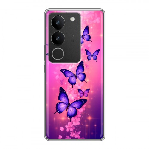 Дизайнерский силиконовый чехол для Vivo S17 Бабочки
