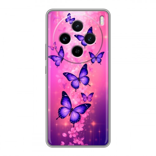 Дизайнерский силиконовый чехол для Vivo X100 Бабочки