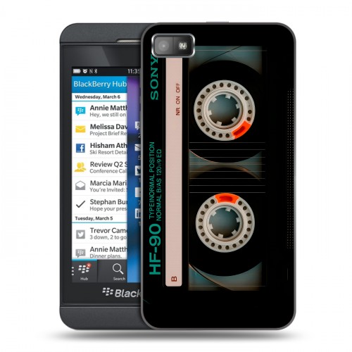 Дизайнерский пластиковый чехол для BlackBerry Z10 Кассета