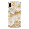 Дизайнерский силиконовый чехол для Iphone x10 Цветы