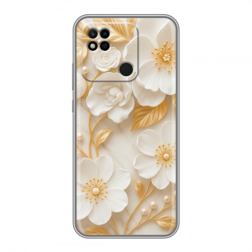 Дизайнерский силиконовый чехол для Xiaomi Redmi 10A Цветы