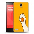 Дизайнерский пластиковый чехол для Xiaomi RedMi Note Утка