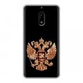 Дизайнерский пластиковый чехол для Nokia 6 Герб России золотой