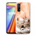 Дизайнерский силиконовый чехол для Realme 7 Котята