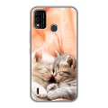 Дизайнерский силиконовый чехол для Itel A48 Котята