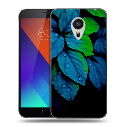 Дизайнерский пластиковый чехол для Meizu MX5 Листья и роса