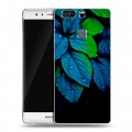 Дизайнерский пластиковый чехол для Huawei P9 Plus Листья и роса