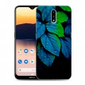 Дизайнерский силиконовый чехол для Nokia 2.3 Листья и роса