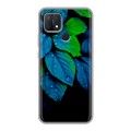 Дизайнерский силиконовый чехол для OPPO A15 Листья и роса