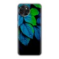 Дизайнерский силиконовый чехол для Itel S23 Листья и роса