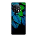 Дизайнерский силиконовый чехол для OnePlus 11 Листья и роса