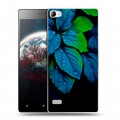 Дизайнерский пластиковый чехол для Lenovo Vibe X2 Листья и роса