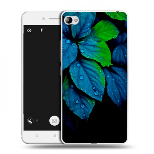Дизайнерский пластиковый чехол для Lenovo S90 Листья и роса