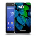 Дизайнерский пластиковый чехол для Sony Xperia E4g Листья и роса