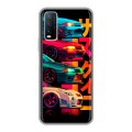 Дизайнерский силиконовый чехол для Vivo Y20 Гоночные машины