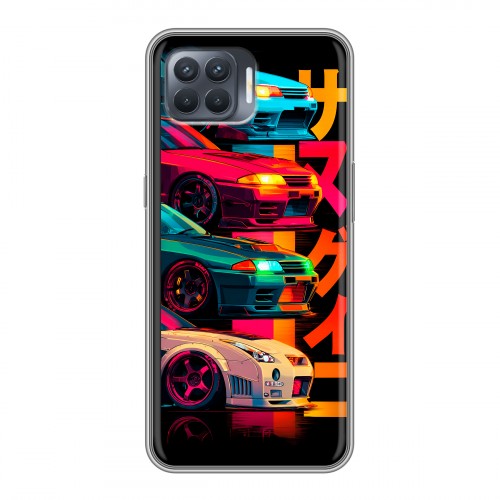Дизайнерский силиконовый чехол для OPPO Reno4 Lite Гоночные машины