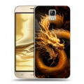 Дизайнерский пластиковый чехол для Umi Rome Золотой дракон