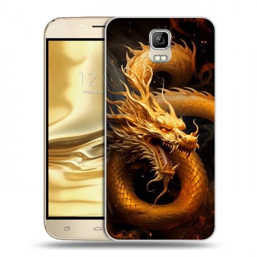 Дизайнерский пластиковый чехол для Umi Rome Золотой дракон