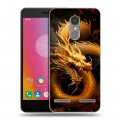 Дизайнерский пластиковый чехол для Lenovo K6 Золотой дракон